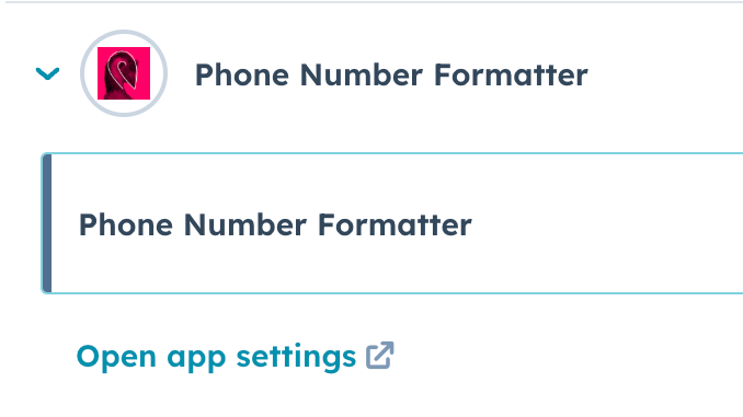 Phone number formatter action in a contact-based workflow